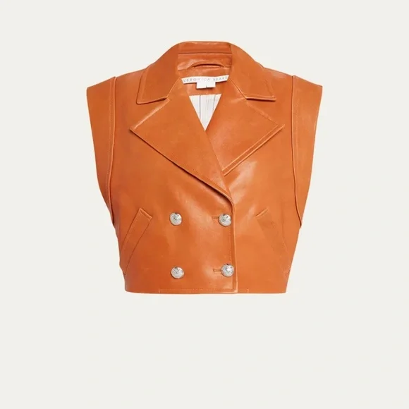 Veronica Beard Rixey Leather Vest - Picture 2 of 4